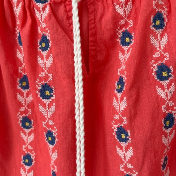 Abercrombie & Fitch Sz S 100% Cotton Embroidered Off-Shoulder Long Sleeve Top - Picture 3 of 8